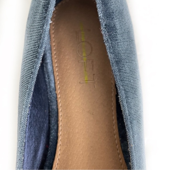 Loft Blue Velvet Bow Flats - Picture 5 of 8